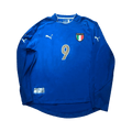 Vintage Puma Italy Long-Sleeve Home Jersey #9 Inzaghi "Blue"