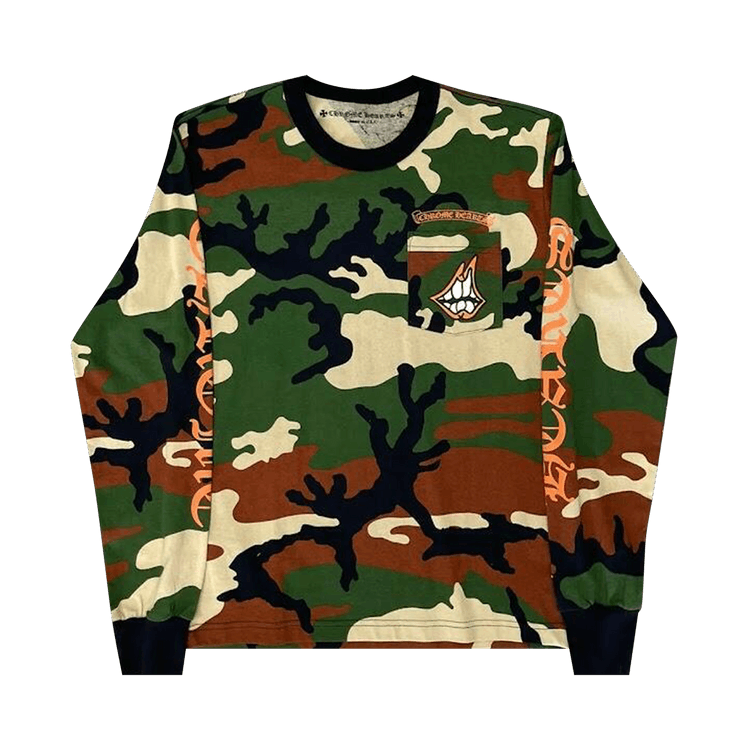 Chrome Hearts Matty Boy Caution Long-Sleeve T-Shirt "Camo"