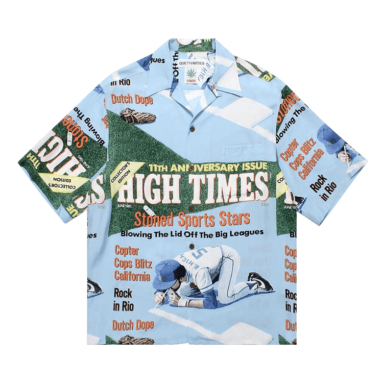 Wacko Maria x HIGH TIMES Short-Sleeve Hawaiian Shirt (Type-4) "Blue"