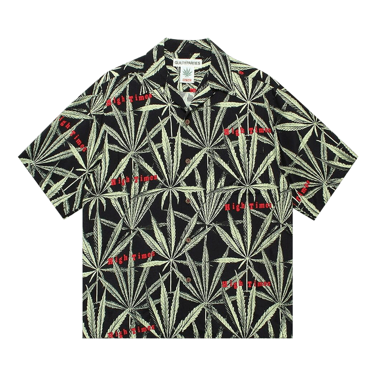 Wacko Maria x HIGH TIMES Short-Sleeve Hawaiian Shirt (Type-1) "Black"