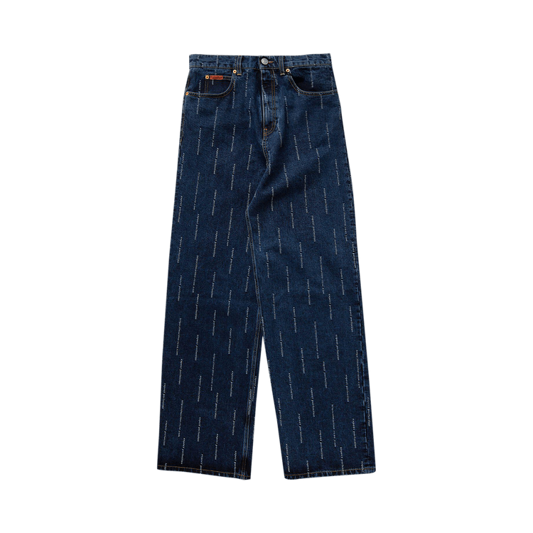 Martine Rose Woven Wide Leg Jean "Mid Wash/Expect Perfection"
