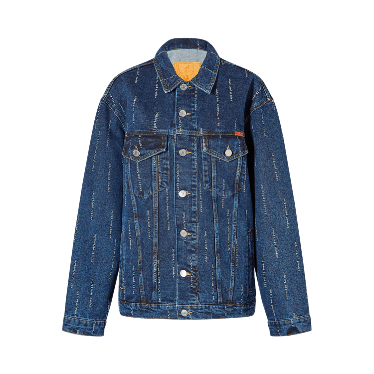 Martine Rose Woven Oversized Denim Jacket "Mid Wash/Expect Perfection"