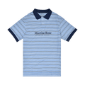 Martine Rose Knitted Stretched Polo "Blue Stripe"