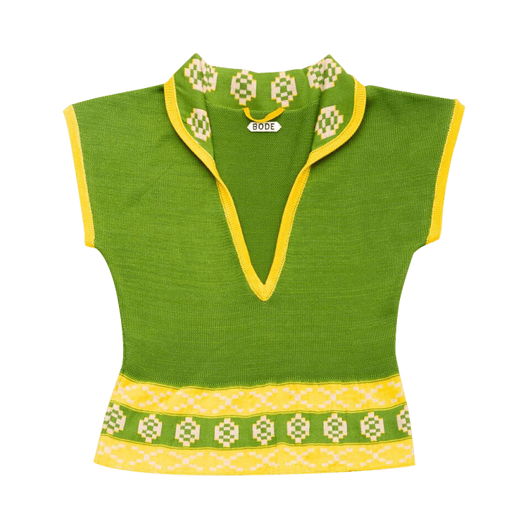 Bode Wellfleet Jacquard Top "Green"