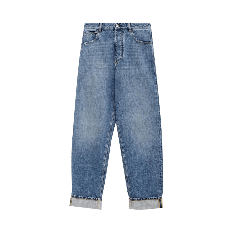 Bottega Veneta Turn Up Hem Jeans "Mid Blue"