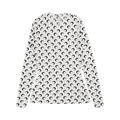 Marine Serre Moon Printed Jersey Second Skin Crewneck Top "White"