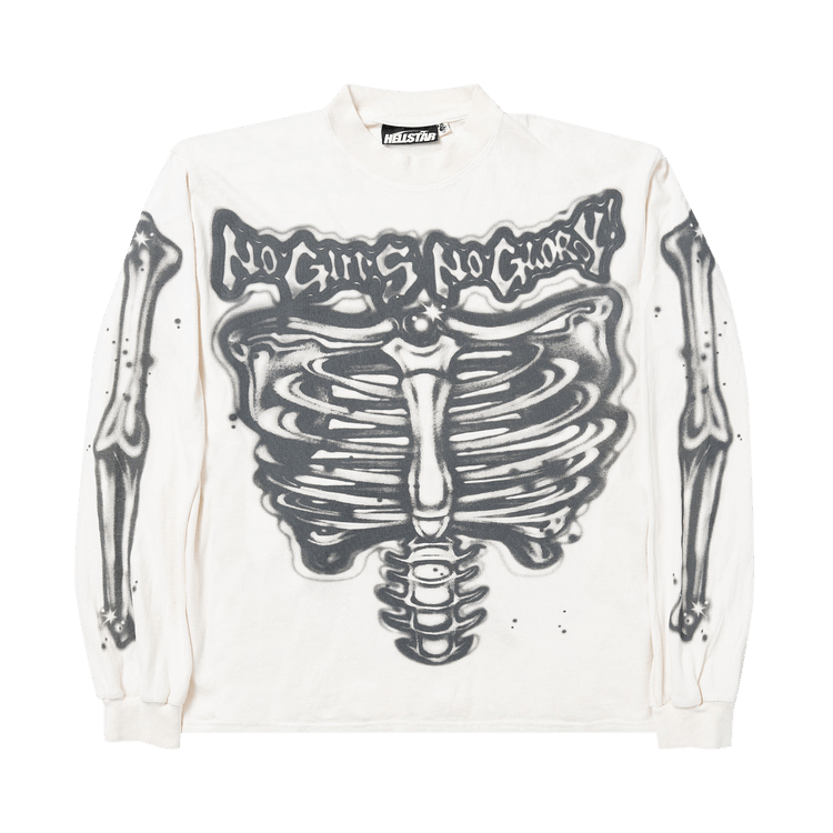 Hellstar Airbrush Bones Long-Sleeve "White"