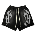 Hellstar Flame Shorts "Black/Grey"