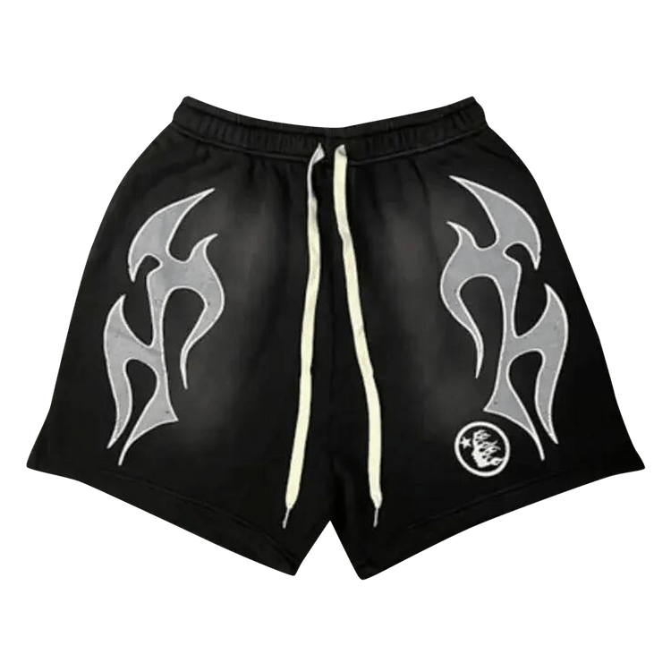 Hellstar Flame Shorts "Black/Grey"