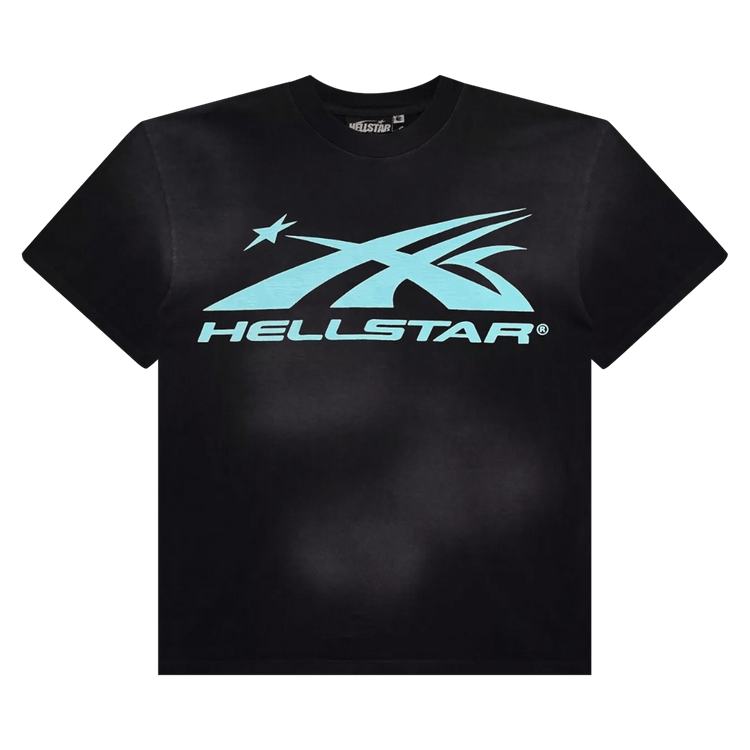Hellstar Classic Tee "Black/Aqua Blue"