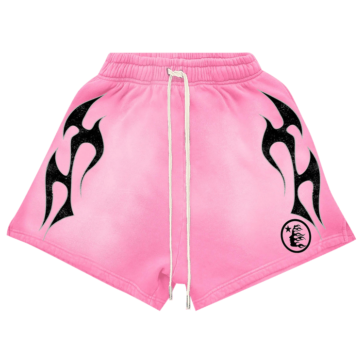 Hellstar Flame Shorts "Pink/Black"