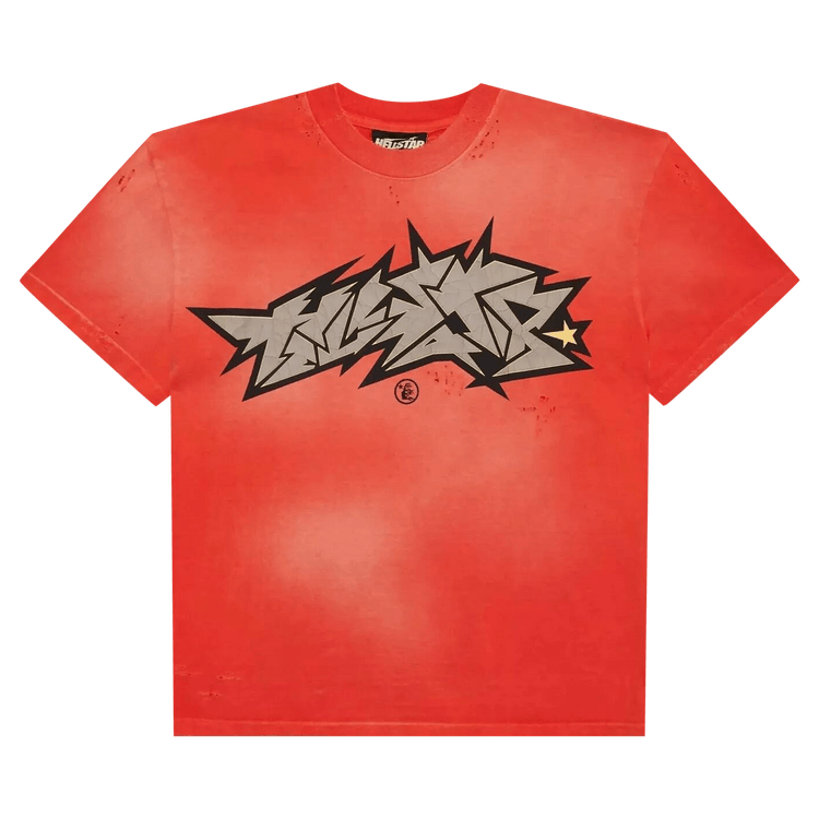 Hellstar Crack Print T-Shirt "Red"