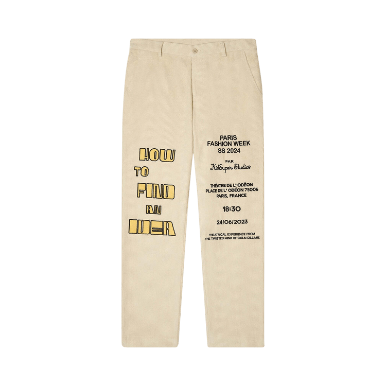 KidSuper How to Find an Idea Poster Suit Bottom "Beige"