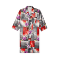 Martine Rose Stretched Shirt "Floral/Red/Steel"