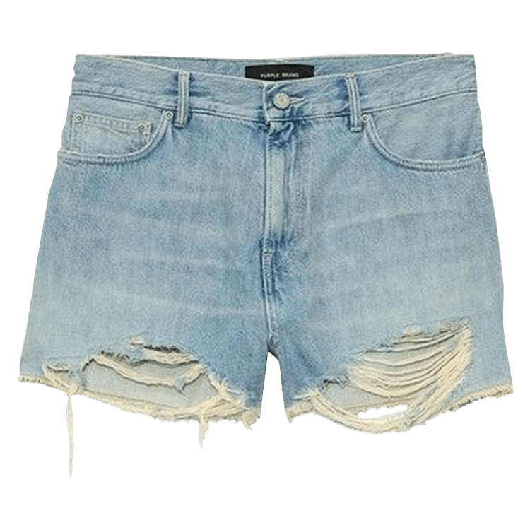 PURPLE BRAND Cut Off Shorts "Light Indigo"