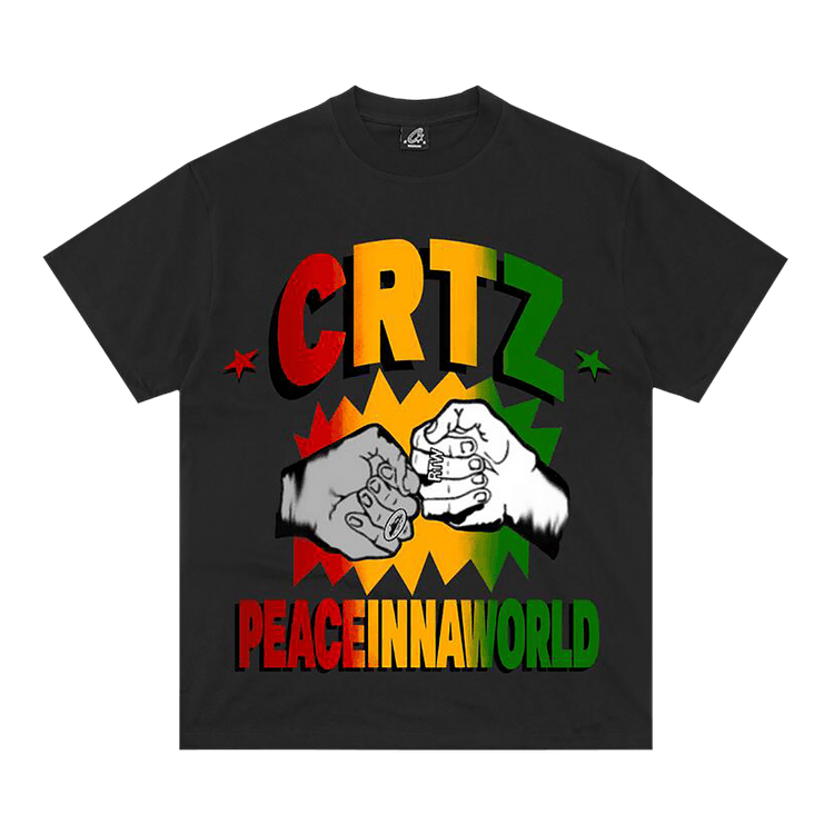 Corteiz Peaceinnaworld Tee *New Blank* "Black"