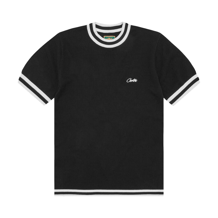 Corteiz Deala Knit Tee "Black"