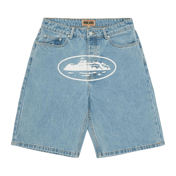 Corteiz Alcatraz Baggy Denim Shorts "Stonewash"
