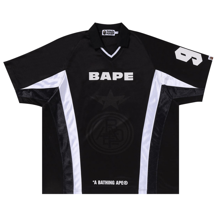BAPE Multi Logo Relaxed Fit Soccer Jersey "Black"