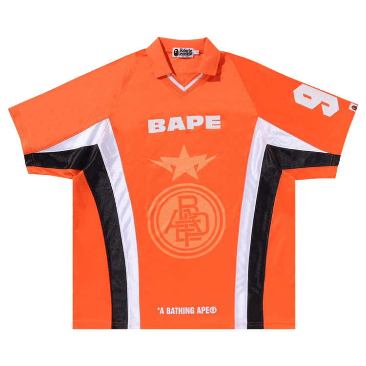 BAPE Multi Logo Relaxed Fit Soccer Jersey "Orange"