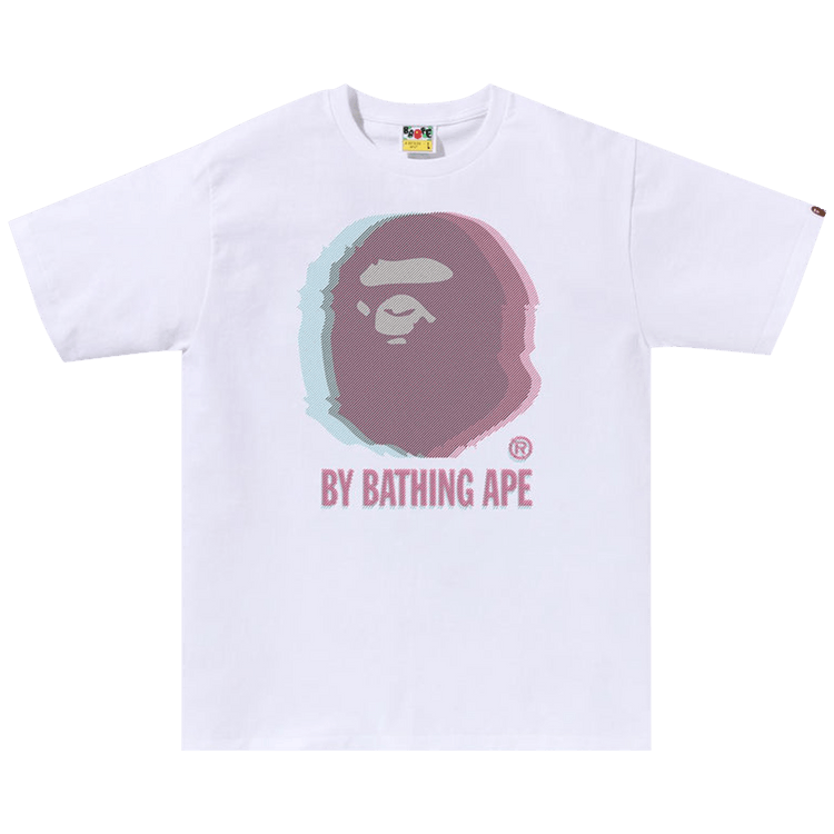 BAPE Glitch Art By Bathing Tee "White"