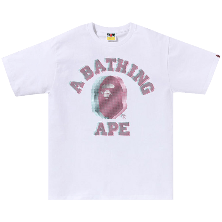 BAPE Glitch Art College Tee "White"