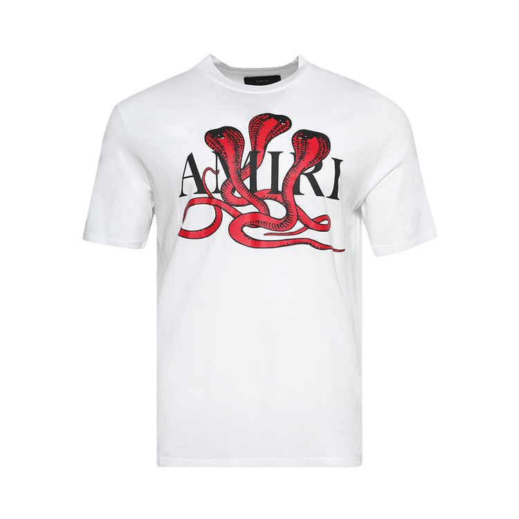 Amiri Snake Tee "White/Red"