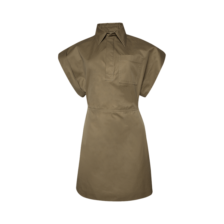 Bottega Veneta Gabardine Dress "Dark Sand"