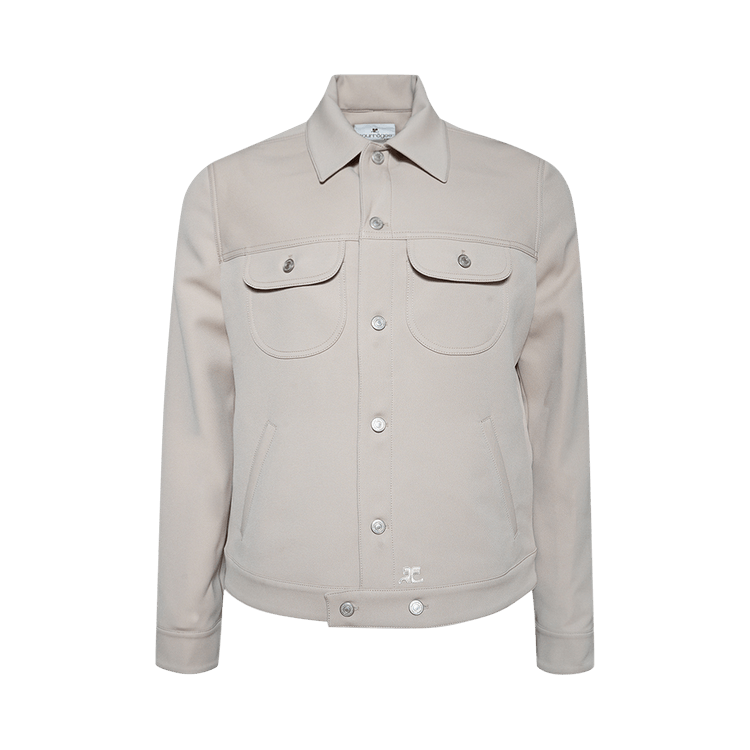 Courrèges Signature Twill Trucker Jacket "Sand"