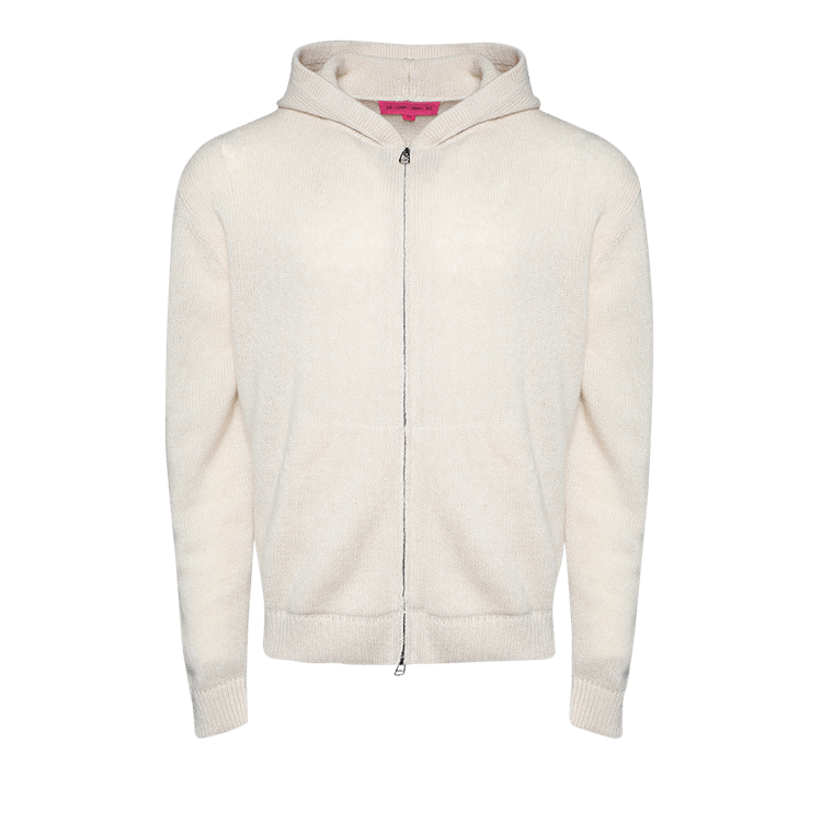 The Elder Statesman Nimbus Zip Hoodie "Beige"