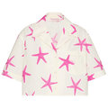 Valentino Crop Shirt "Kez Avorio/Pink PP"
