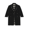 Balenciaga Double Face Check Coat "Black/White"