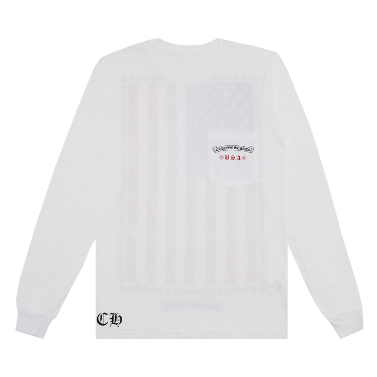 Chrome Hearts USA Flag Long-Sleeve "White"