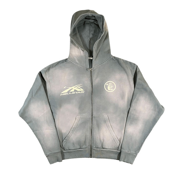 Hellstar Zip Up Sweatshirt "Grey"