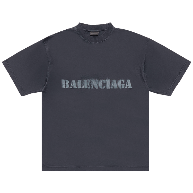 Balenciaga Stencil Type T-Shirt Medium Fit "Black"