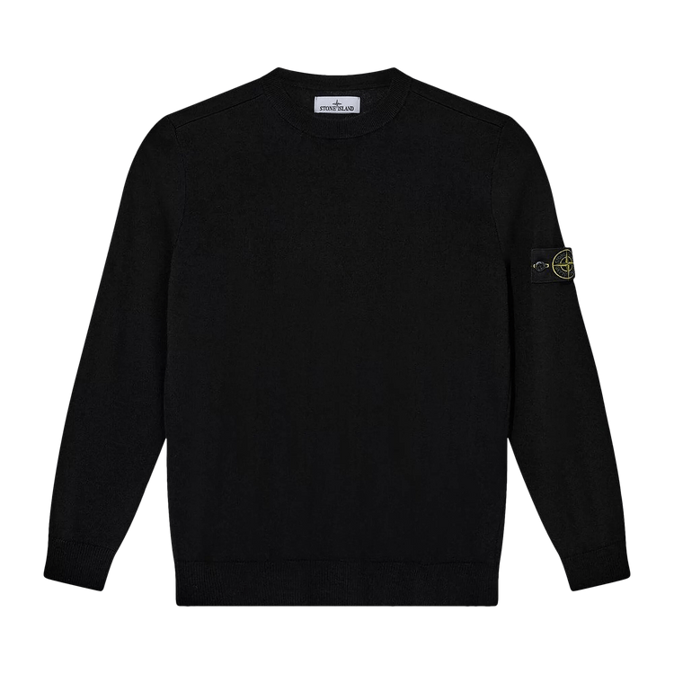 Stone Island Logo Patch Crewneck Jumper "Black"