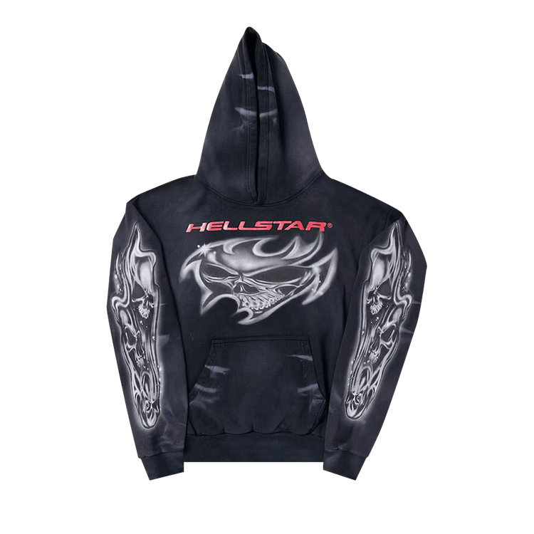 Hellstar Airbrushed Skull Hoodie "Black"