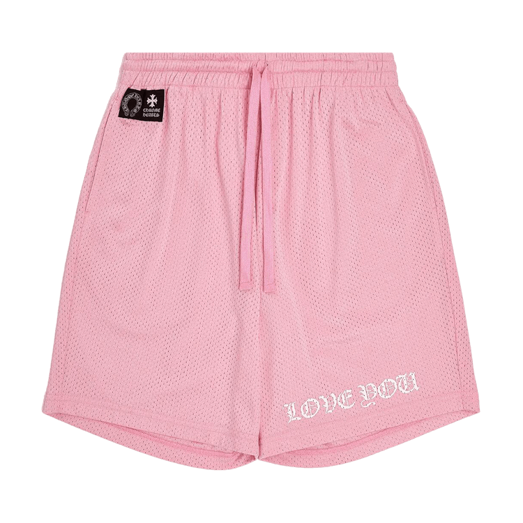 Chrome Hearts Love You Mesh Varsity Shorts "Pink"