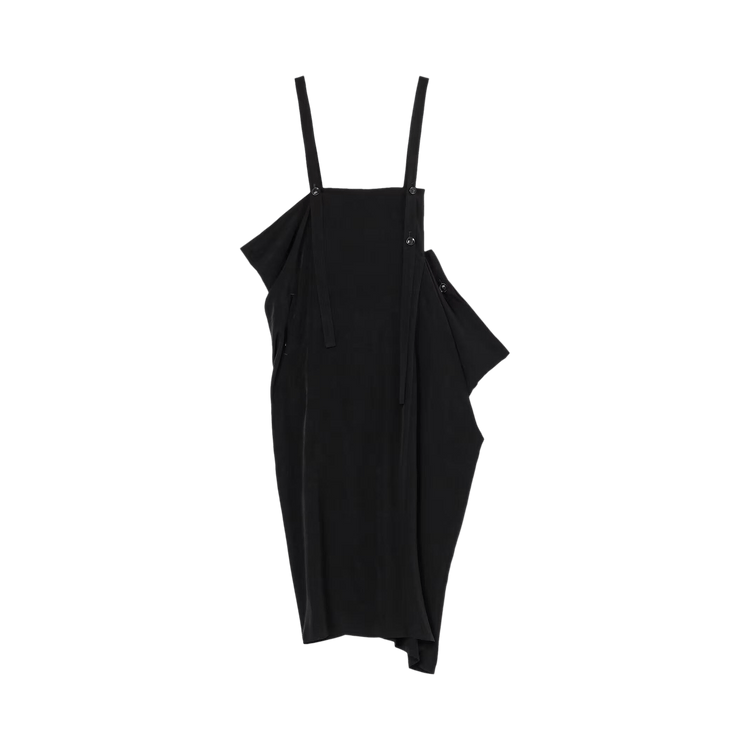 Y's Square Shoulder Strap Dress 'Black'