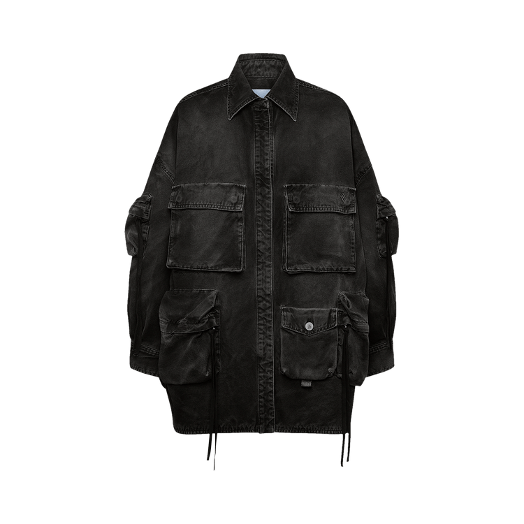 The Attico Fern Short Coat "Black"