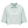 Bottega Veneta Cropped Polo Shirt "Light Cyan"