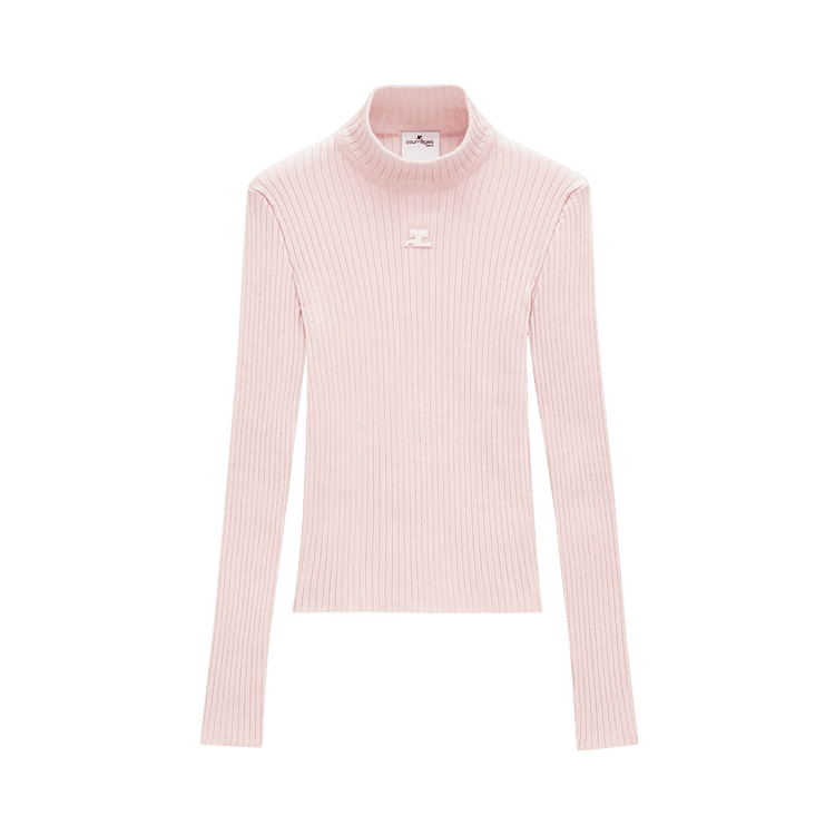 Courrèges Reedition Knit Long-Sleeve Jumper "Pale Pink"