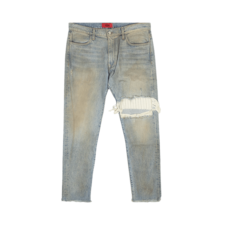 424 Reworked Cupro Denim Jeans "Blue"