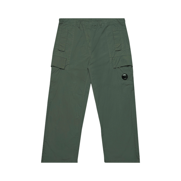 C.P. Company Flatt Nylon Oversized Cargo Pants "Agave Green"