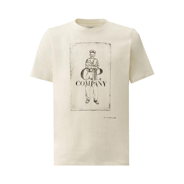 C.P. Company 24/1 Jersey Artisanal Card T-Shirt "Gauze White"