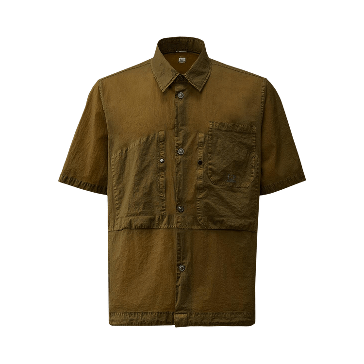 C.P. Company Light Microweave Short-Sleeve Shirt "Ivy Green"