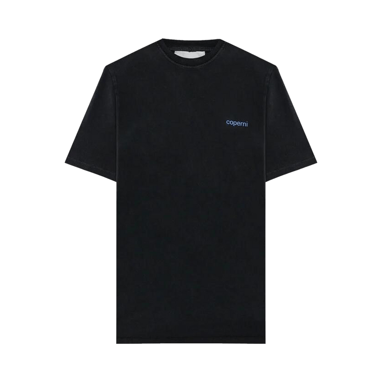 Coperni Washed Logo Boxy T-shirt "Black/Blue"