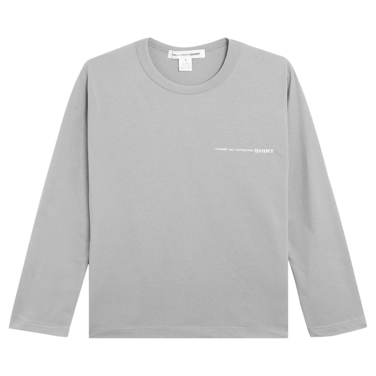 Comme des Garçons SHIRT Long-Sleeve Chest Logo Tee "Grey"