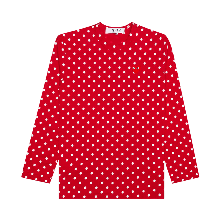 Comme des Garçons Polka Dot Long-Sleeve Tee "Red"
