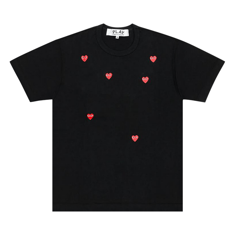 Comme des Garçons Multi Red Heart Tee "Black"